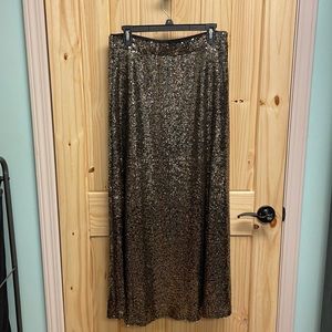 Sequin maxi skirt